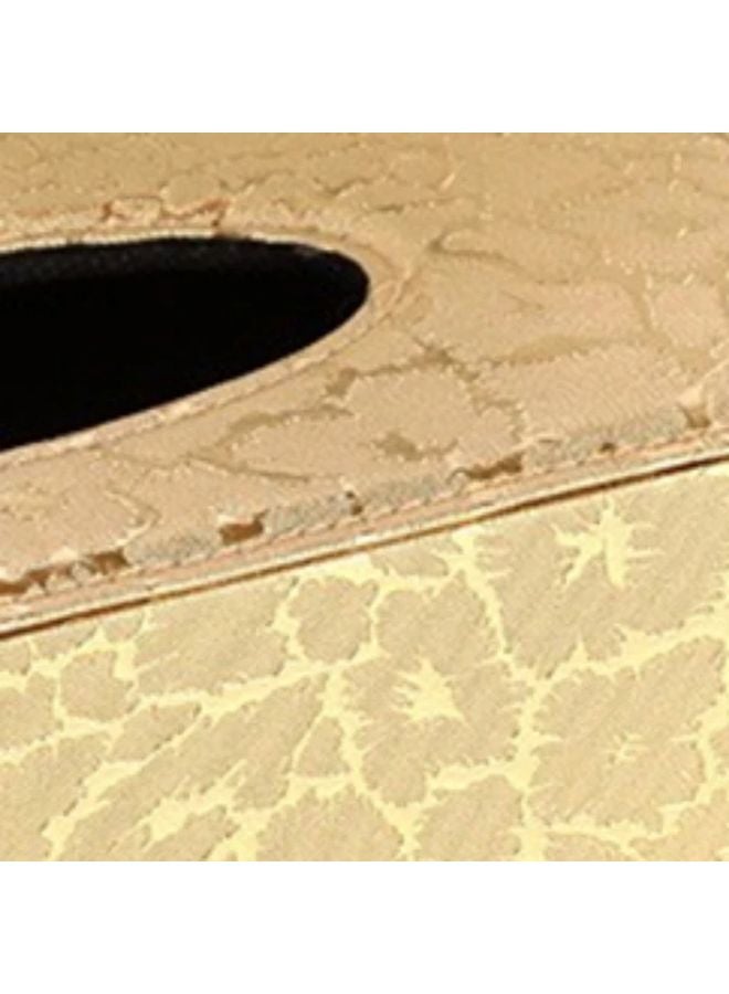 حامل علبة المناديل الجلدية الذهبية للمنزل والفندق وسطح المكتب في السيارة علبة ورق مربعة - Image 4